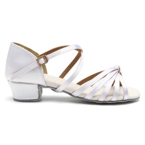 BUTY TANECZNE BURTAN "HAVANA" SALSA BACHATA KIZOMBA LATINO  -  BIAŁE 3,5 cm