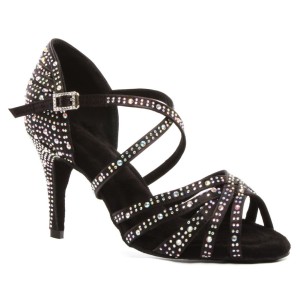 BUTY TANECZNE BURTAN „SANTIAGO” HIGH HEELS BACHATA KIZOMBA  - CZARNE 8,5 CM