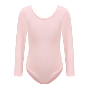 BODY RÓŻOWE BALETOWE GIMNASTYCZNE DO TAŃCA DZIECIĘCE BASIC LONGSLEEVE